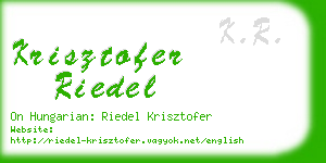 krisztofer riedel business card